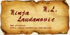 Minja Laudanović vizit kartica